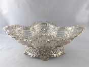 Appraisal: A late Victorian silver shaped oval centrepiece the four lobed