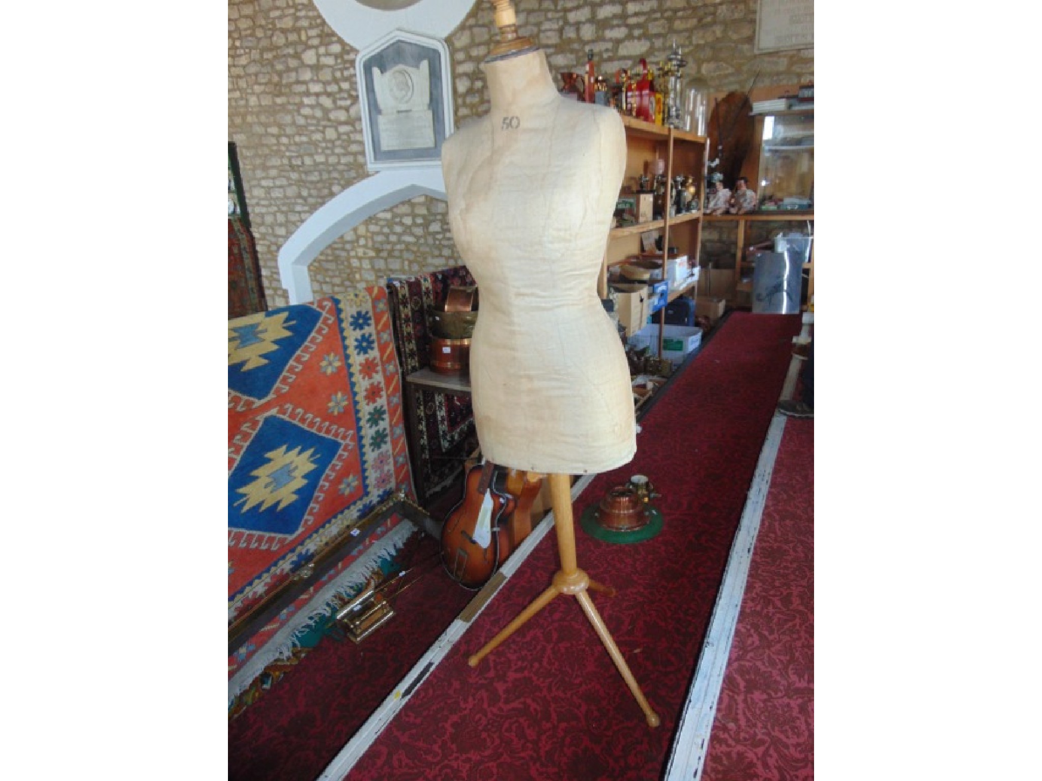 Appraisal: A tall circa mid- th century tailor's dummy mannequin the