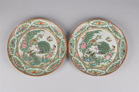 Appraisal: TEN CHINESE FAMILLE ROSE PORCELAIN PLATES th century Rose canton