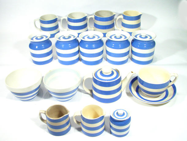 Appraisal: Extensive collection of blue banded T G Green Cornishware including