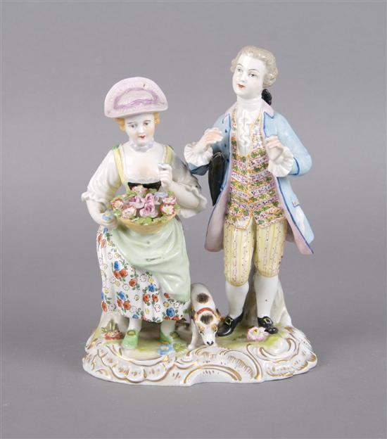 Appraisal: A Continental Porcelain Figural Group of a Man and Woman