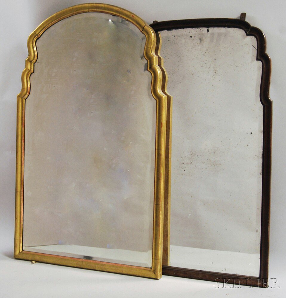 Appraisal: Four Mirrors two Queen Anne-style beveled glass mirrors one with