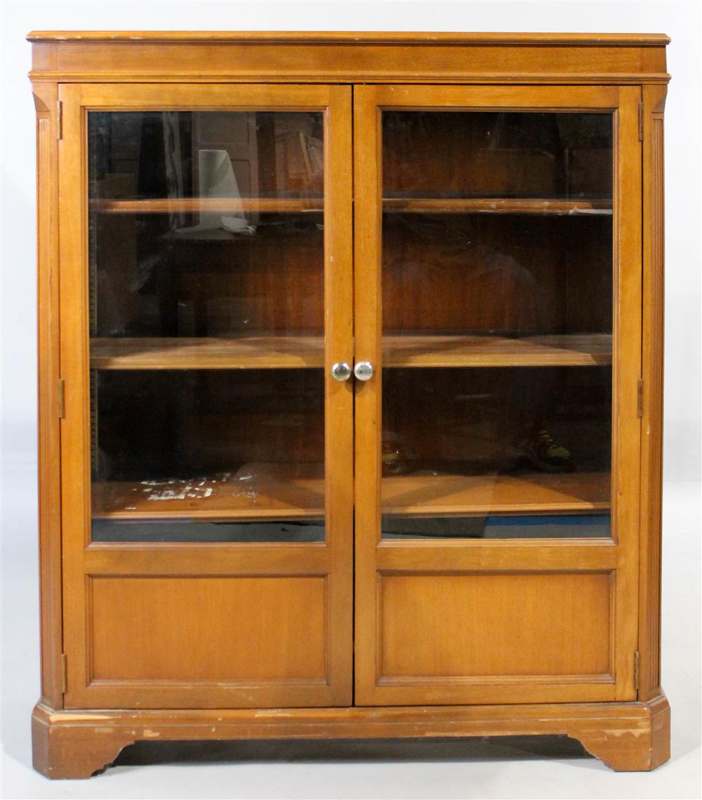 Appraisal: DREXEL CHERRY CABINET having a molded pediment top over canted