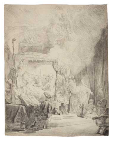 Appraisal: REMBRANDT VAN RIJN The Death of the Virgin Etching and