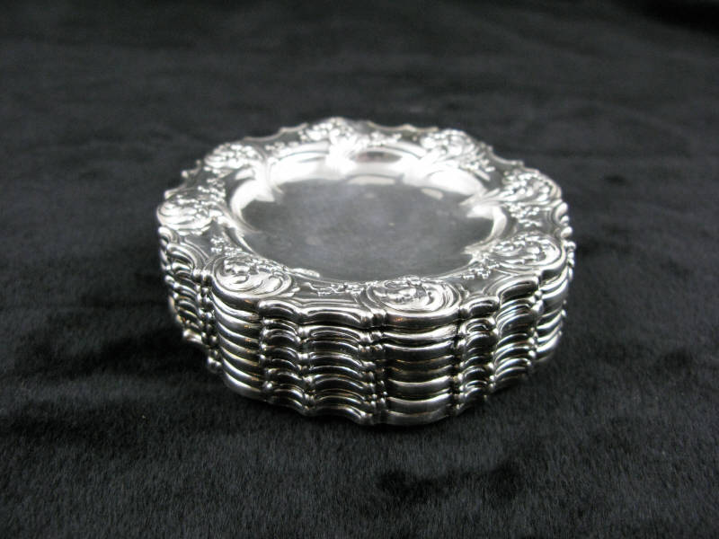 Appraisal: Set of Nine Tiffany Co Sterling Coasters ca marked Tiffany