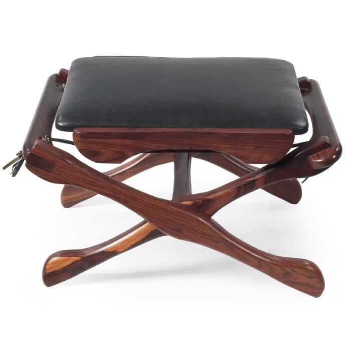 Appraisal: Don Shoemaker folding stool by Senal Mexico c solidrosewood frame