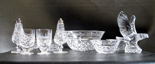 Appraisal: TEN PIECES WATERFORD CRYSTAL consisting of diameter bowl four small