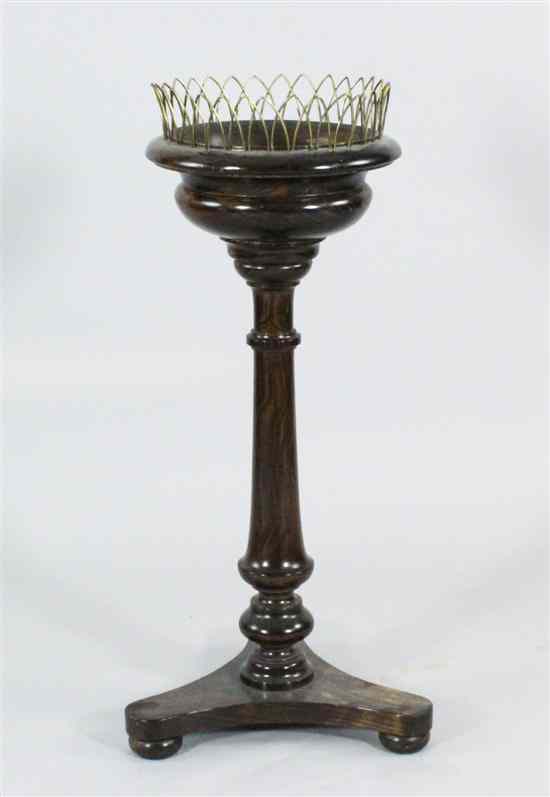 Appraisal: A Victorian simulated rosewood jardiniere ft in Estimate - Descriptions