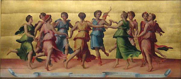 Appraisal: After Baldassare Peruzzi Dance of Apollo with the Muses oil