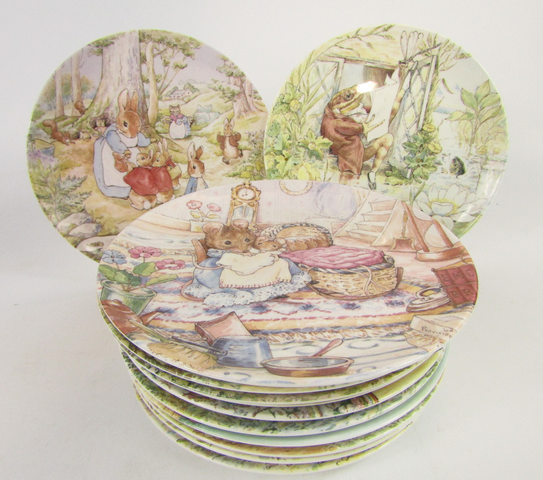 Appraisal: Twelve Wedgwood World of Beatrix Potter Collector's plates for Danbury