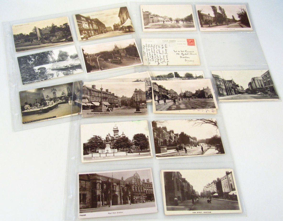 Appraisal: Various early thC and later Lincolnshire postcards Grantham related to