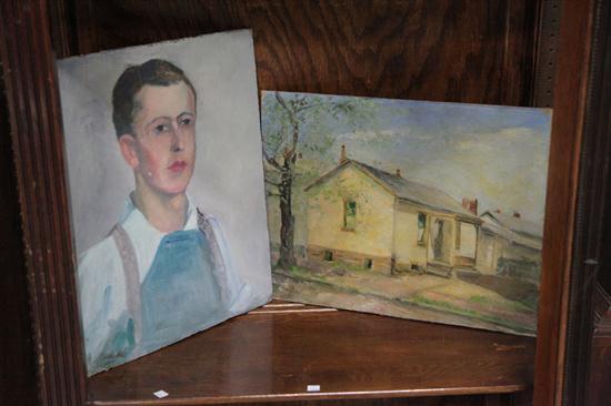 Appraisal: TWO UNFRAMED PAINTINGS BY DORA G MCCOLLISTER OHIO - Oil