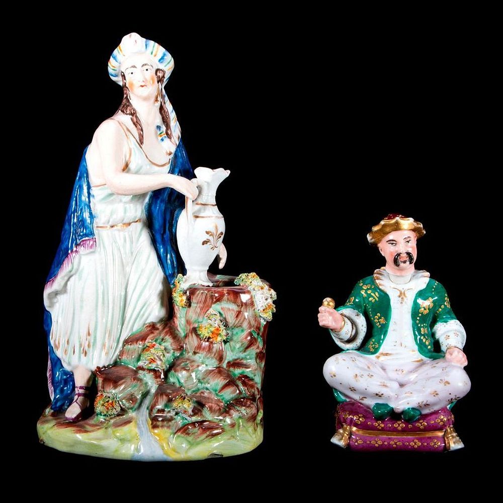 Appraisal: Two Continental Porcelain Figures Two Continental Figures maiden at the