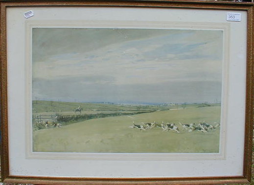 Appraisal: After Lionel Edwards Hunting scene - reproduction colour print x