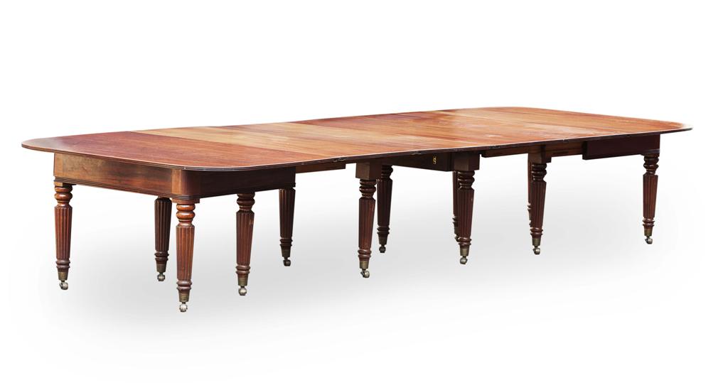 Appraisal: FINE REGENCY PATENT TELESCOPIC EXTENDING DINING TABLE BY THOMAS BUTLER