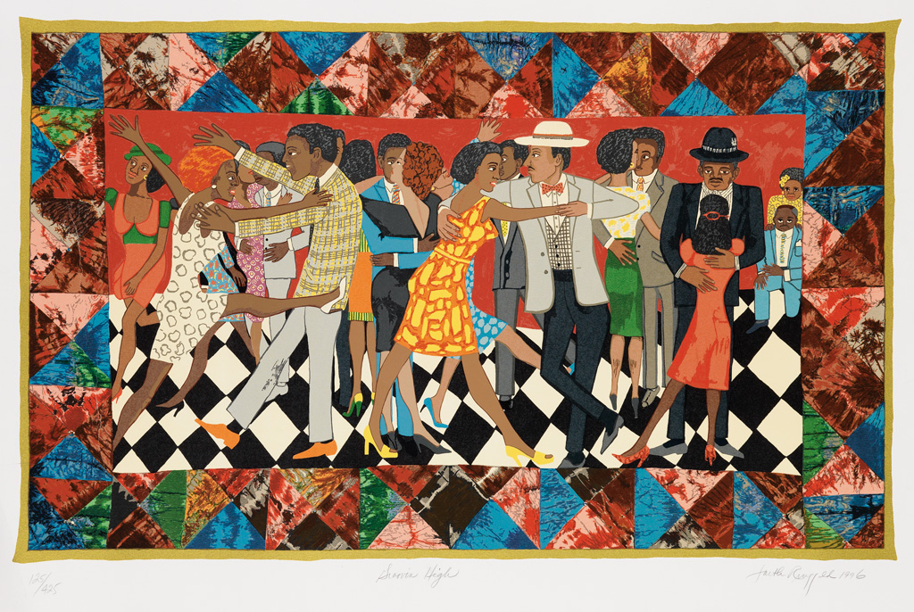 Appraisal: FAITH RINGGOLD - Groovin High Color screenprint x mm x