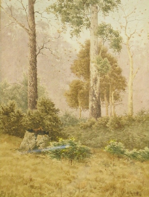 Appraisal: Henri Tebbit - Gum Forest watercolour signed 'H Tebbit' lower