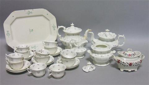 Appraisal: COLLECTION OF IRONSTONE TEA WARES Inlcuding a tray two tea