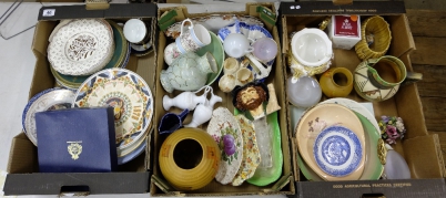 Appraisal: a collection of pottery to include decorative plates commmerative pieces