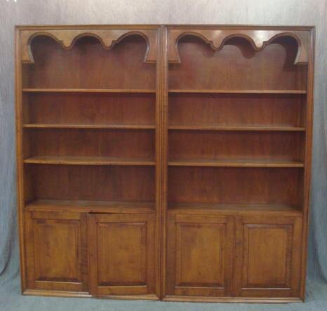 Appraisal: Pair of Door Open Front Bookcases From a North Bergen