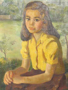 Appraisal: Sybil Trist A framed oil on canvas Portrait of a