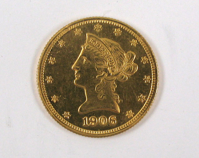 Appraisal: U S TEN DOLLAR GOLD COIN Liberty head type -P