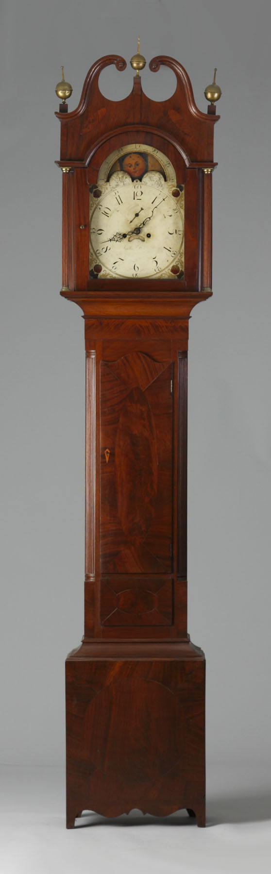 Appraisal: Joakim Hill Flemington NJ Tall Case Fine inlaid mahogany case