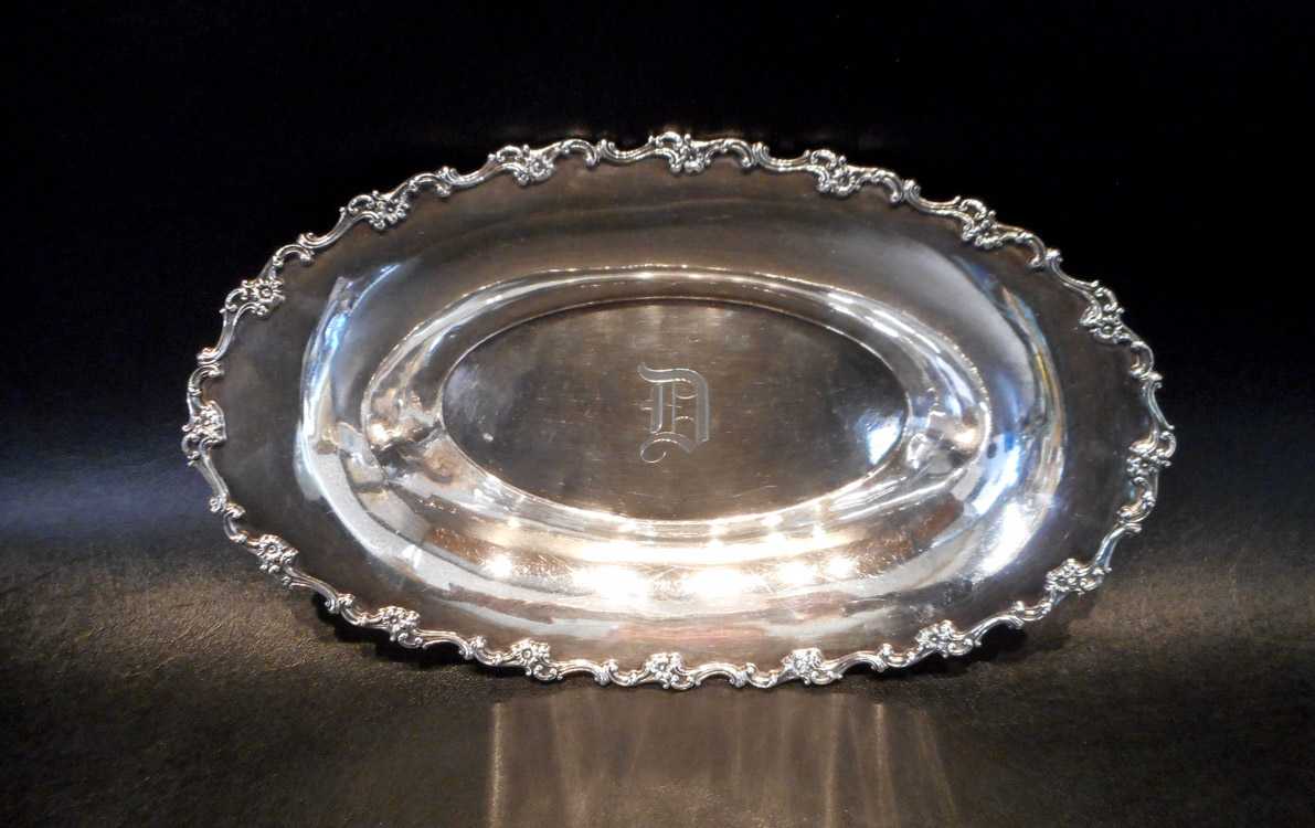 Appraisal: DOMINICK HAFF STERLING SILVER OVAL BOWL Length inches Weight troy