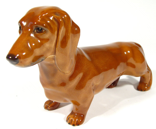 Appraisal: Beswick dachshund with hand painted decoration printed factory mark to