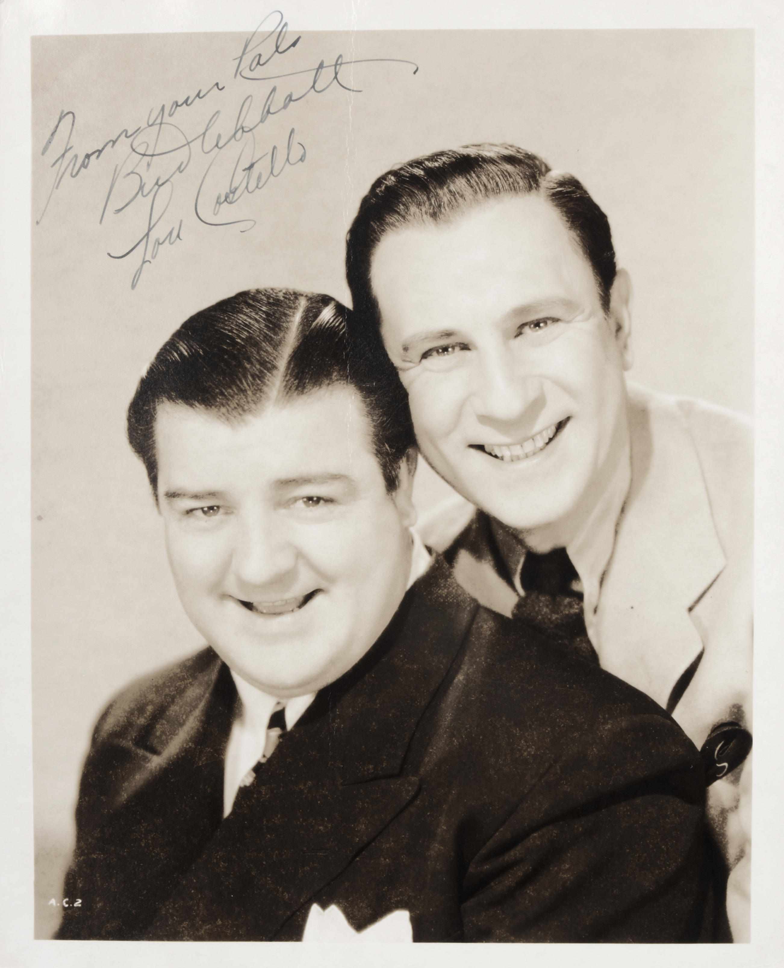 Appraisal: ABBOTT BUD - AND LOU COSTELLO - Photograph Signed ''Bud