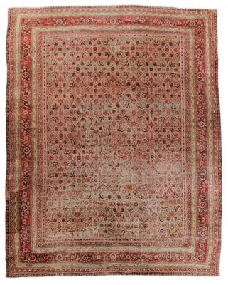 Appraisal: Large Agra Carpet India late th century repeating designs on