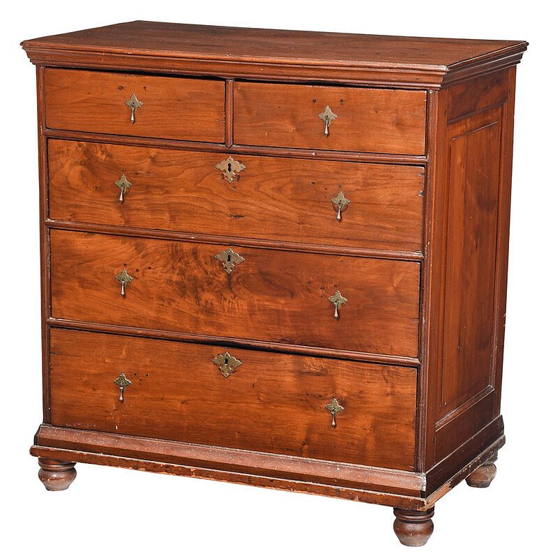 Appraisal: Pennsylvania William and Mary Walnut Chest early th century molded