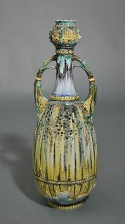 Appraisal: Large Art Nouveau Amphora Vase Large Art Nouveau Amphora corn