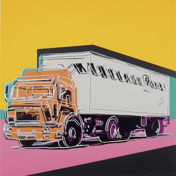 Appraisal: WARHOL ANDY Truck Silkscreen I V Signed lower right Andy