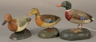 Appraisal: Three Albert J Ditman - hand carved and hand painted