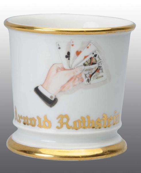 Appraisal: Rothstein Gambling Occupational Shaving Mug Description Marked Limoge France under