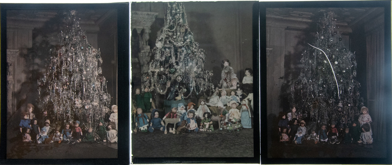 Appraisal: RARE AUTOCHROMES WITH LOTS OF DOLLS These autochromes are a