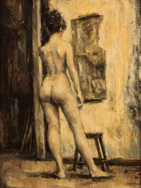 Appraisal: Private Collection Los Angeles California Standing female nude signed 'Francis