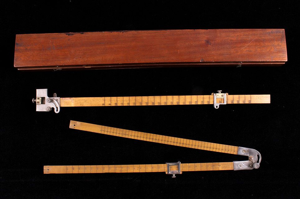 Appraisal: Folding Naval Navigation Shipping Ruler c 's For your consideration