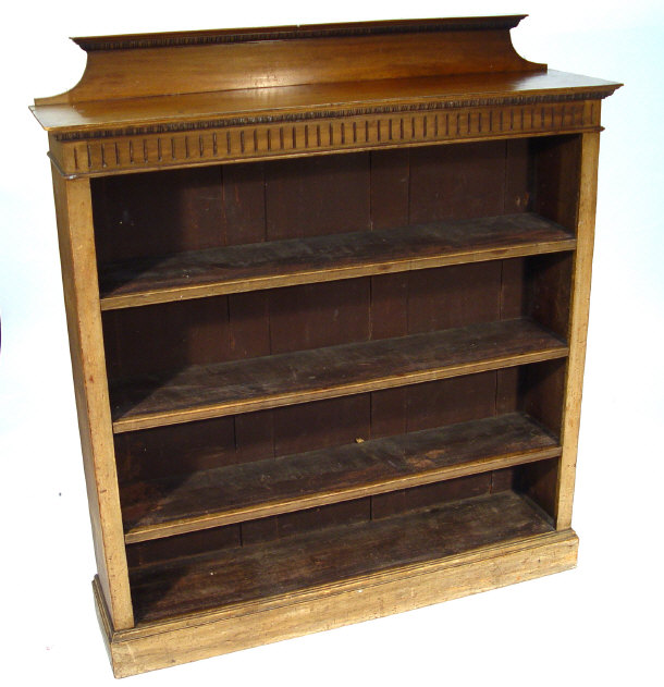 Appraisal: Victorian mahogany open bookcase fitted with four shelves cm high