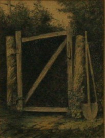 Appraisal: William Millar Garden Gate pencil and watercolour on paper signed