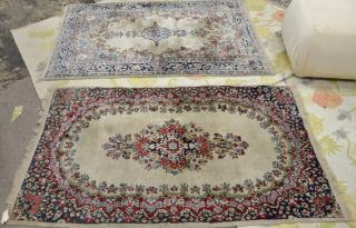 Appraisal: Three rugs including a pair of Kirman Oriental throw rug