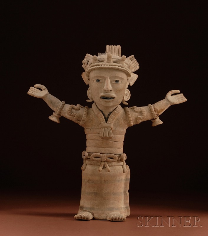 Appraisal: Pre-Columbian Pottery Figure Veracruz Mexico c - A D depicting