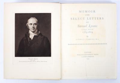 Appraisal: Fleming L Memoirs of Samuel Lyson one of copies privately