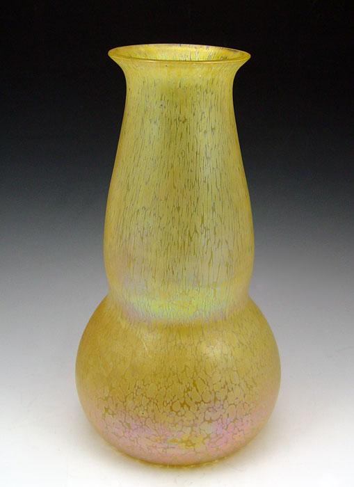 Appraisal: LOETZ BOHEMIAN ART GLASS VASE '' tall Mottled yellow color