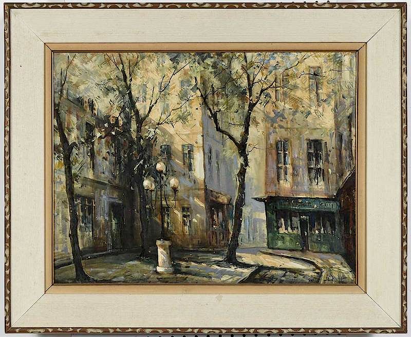 Appraisal: Juan Bayon Salado Spanish - Place Furstenberg Paris unsigned oil