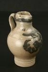 Appraisal: MINIATURE JUG - th C miniature gray stoneware jug with