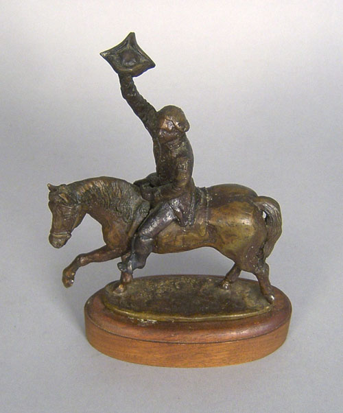 Appraisal: Bronze of George Washington on horseback h