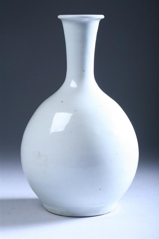 Appraisal: KOREAN WHITE PORCELAIN BOTTLE VASE Choson period - in high