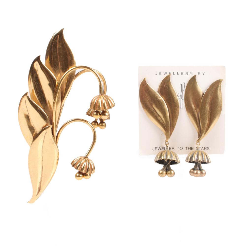 Appraisal: JOSEFF OF HOLLYWOOD BOOK PIECE DIMENSIONAL BRASS ARTICULATED LILY OF